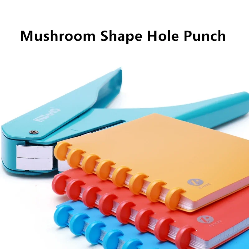 Mushroom Discbound Hole Punch Puncher Handheld DIY Paper Cutter wz Ruler  for Disc Ring Planner T-Type Office School Stationery - AliExpress