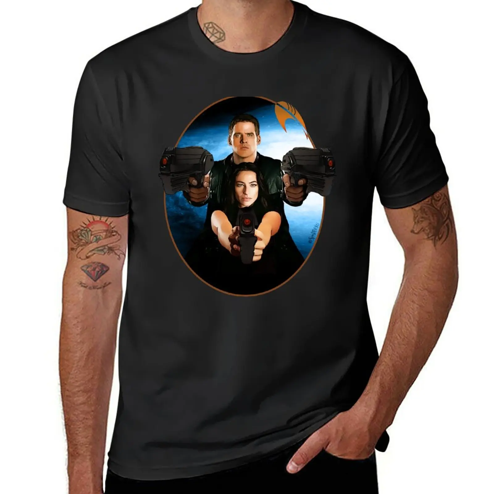

New John & Aeryn T-Shirt Short t-shirt Blouse mens t shirt