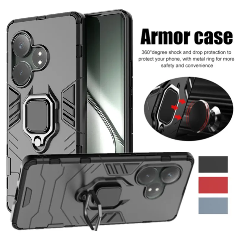 Magnetic Protective Phone Case with Ring Stand and Bracket