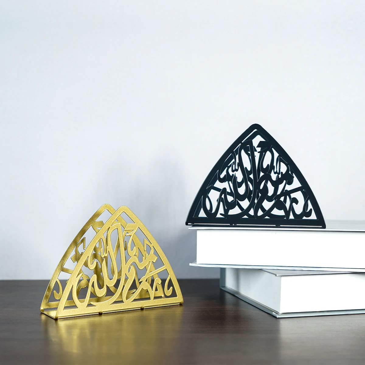 1pc Metal Arabic Text Napkin Holder, Can Be Matched With Square, Rectangular Napkin, Suitable for Dining Table, Kitchen, Wedding 5