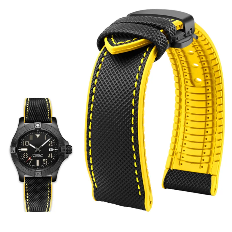 

Bracelet 19mm 20mm 21mm 22mm 24mm wristband For Seiko Omega Longines for IWC Tudor strap Nylon Rubber Silicone bottom Watchband