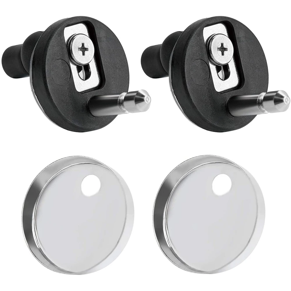 

2x Toilet Seat Hinges Stainless Steel + Plastic Heavy Duty Hinge Release Quick Replacement Spare Parts Accessories