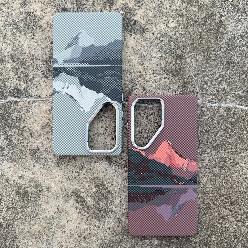 For Samsung S23 S24 S25 Ultra Case Magnetic Wireless Charging Carbon Fiber Cover for Galaxy S26Ultra Metal Lens Protective Shell 2
