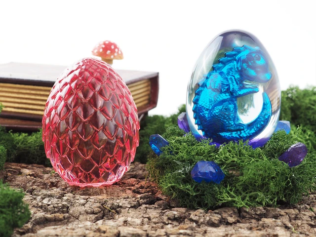 Drago Misterioso Con Uovo, Drago Stampato In 3D Con Uovo, Drago Flessibile Completamente