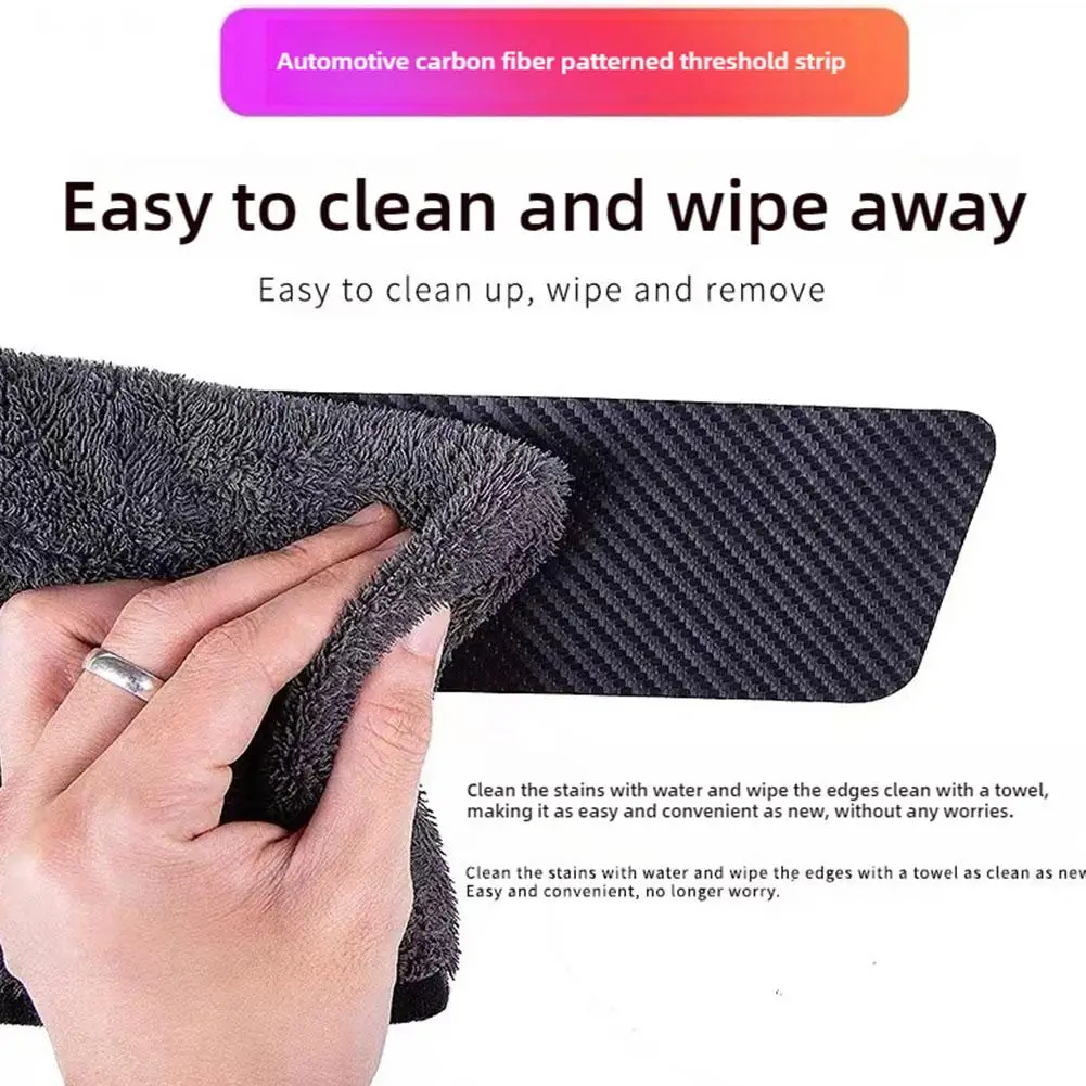 Universal Car Door Sill Protector Strips - Anti-Scratch Decorative Trim