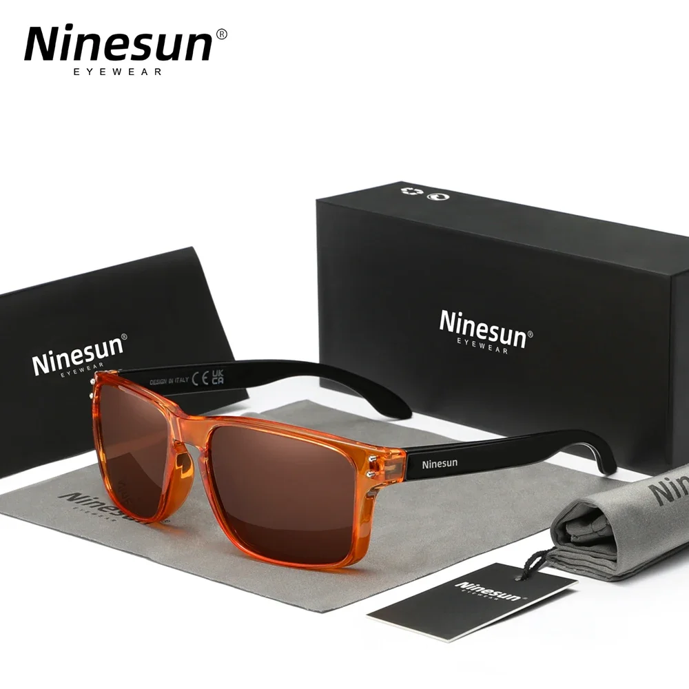 

Ninesun Rectangular Sports Sunglasses For Men Brand TR90 Polarized UV400 HD Lens Design High Quality TR90 Eyewear