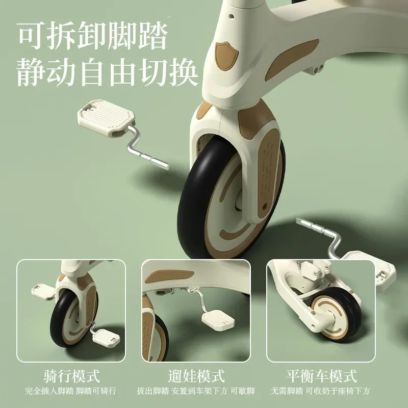 Children's Tricycle Multifunction Folding Baby Stroller Three Wheel Pram for Kids Trolley