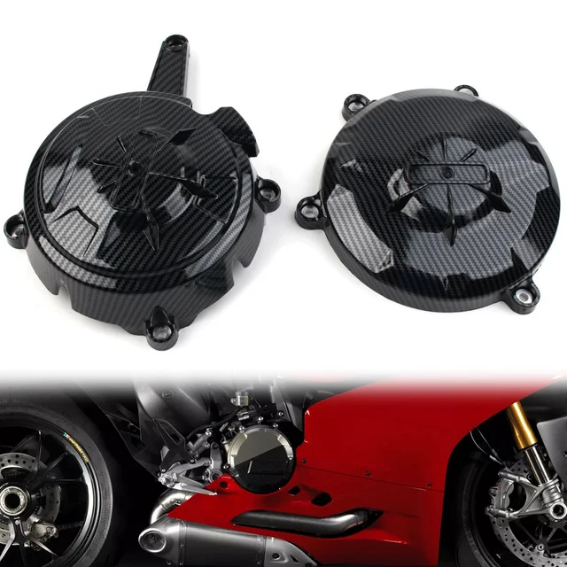 

2Pcs Motorcycle Engine Crash Protector Case Gear Crank Cover Guard Slider For Ducati 1199 2012-2014 / 1299 2016-2020