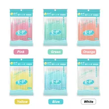 

5 Packs Double-Head Toothpicks + Interdental Brush 100Pcs/pack Teeth Cleaning Tools Tartar Removal Oral Care Tooth Pick Sticks