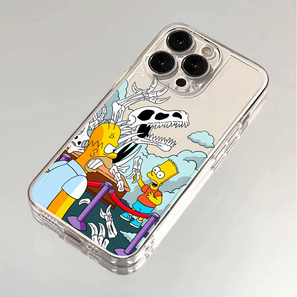 Playful Simpsons Family Clear Phone Case Cover