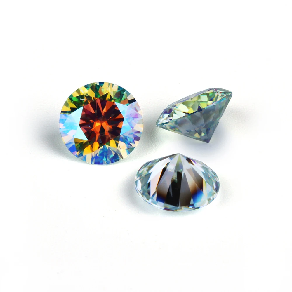 Free Shipping DIY Color Moissanite Gemstone Round Cut 1 Carat Good Quality Moissanite