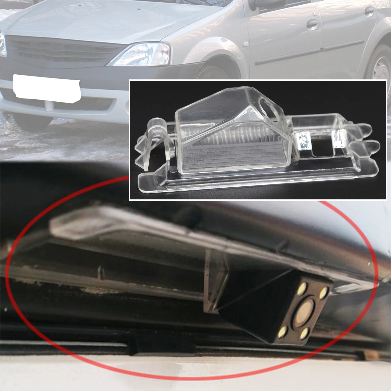 Car Parking Rear View Camera Bracket Case Housing Plate For Renault Symbol Dacia  Logan Nissan Aprio 2005 - 2015 2016 Accessories - AliExpress
