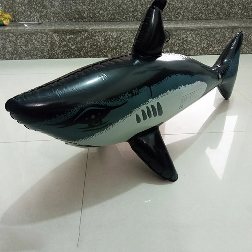 Inflatable Shark Toys Swimming Pool Safety Float Water Playing for Kids Children