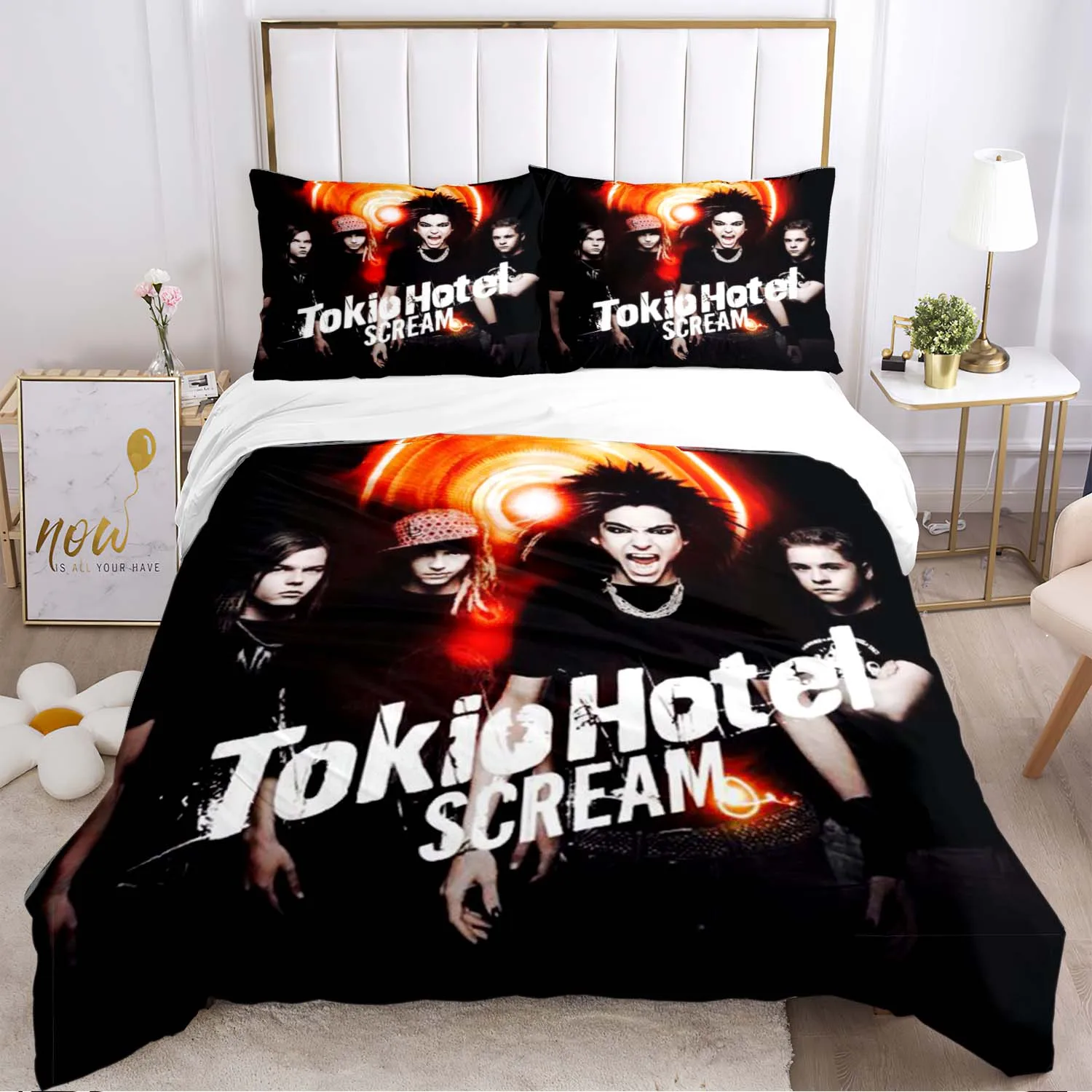 TokioHotelBeddingSetSingleTwinFullQueenKingSizeBedSetAldult