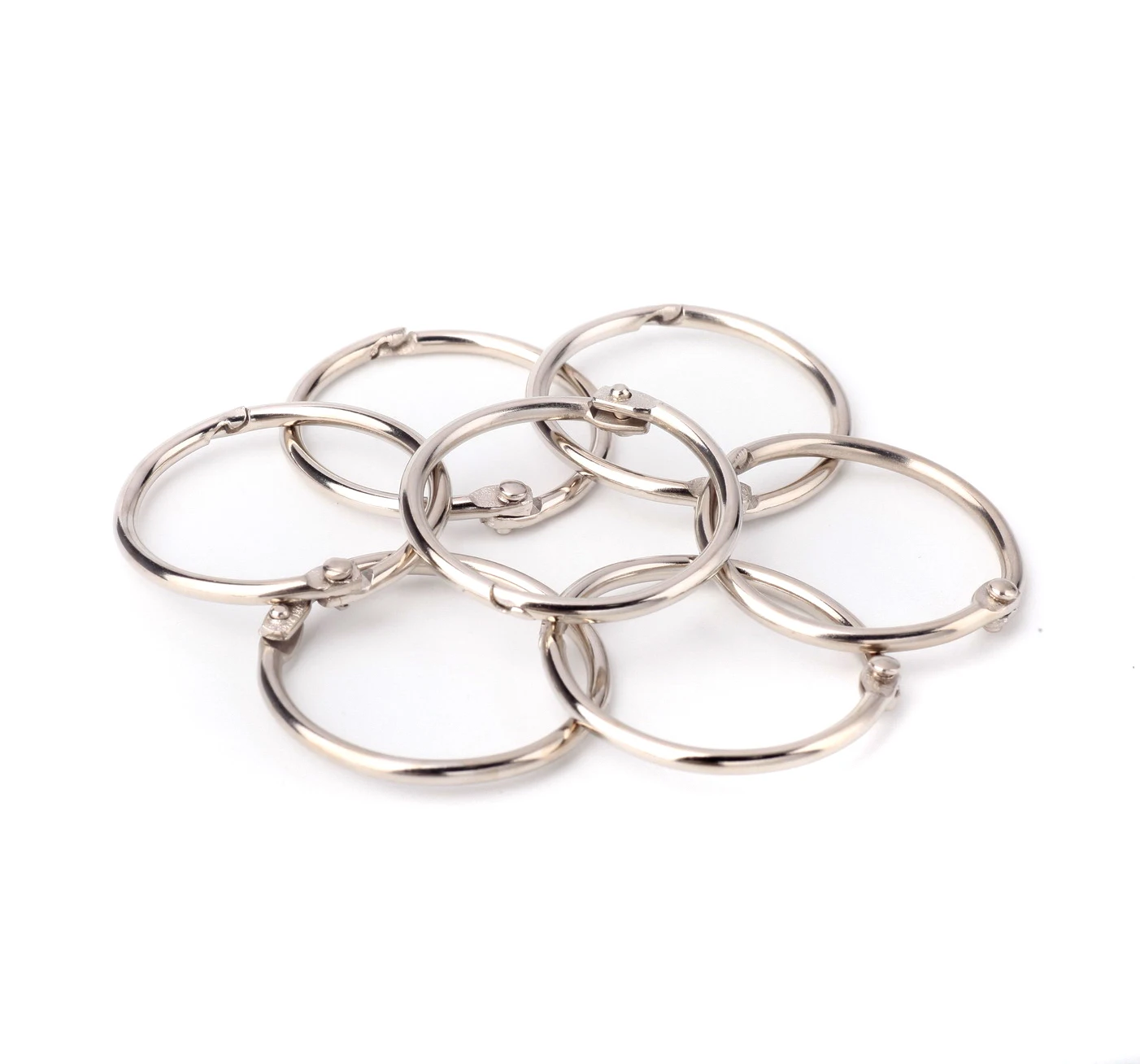 

10/50pcs Loose-leaf Book DIY Ring Binder Albums Opening O Ring Locking Keychain Office Binding Supplies Craft Parts Supplies