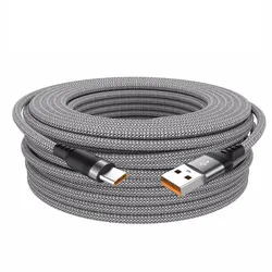 Ultra-Durable 5-Meter Type-C USB 5A Super-Charging Cable - 3M (Grey)