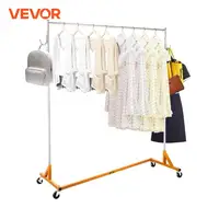 VEVOR Z Base Standing Coat Rack Floor Clothes Hanger Storage Wardrobe Adjustable Height Lockable Caster Entrance Hall Furniture 1