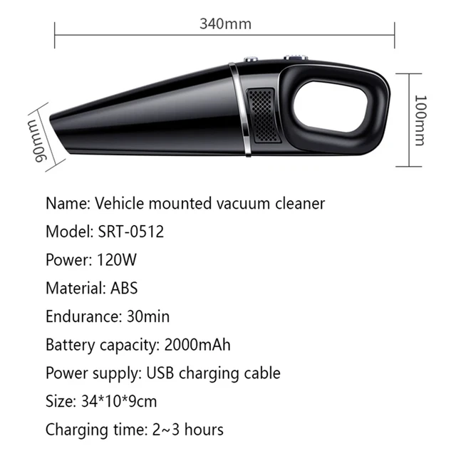120W Car Wireless Vacuum Cleaner