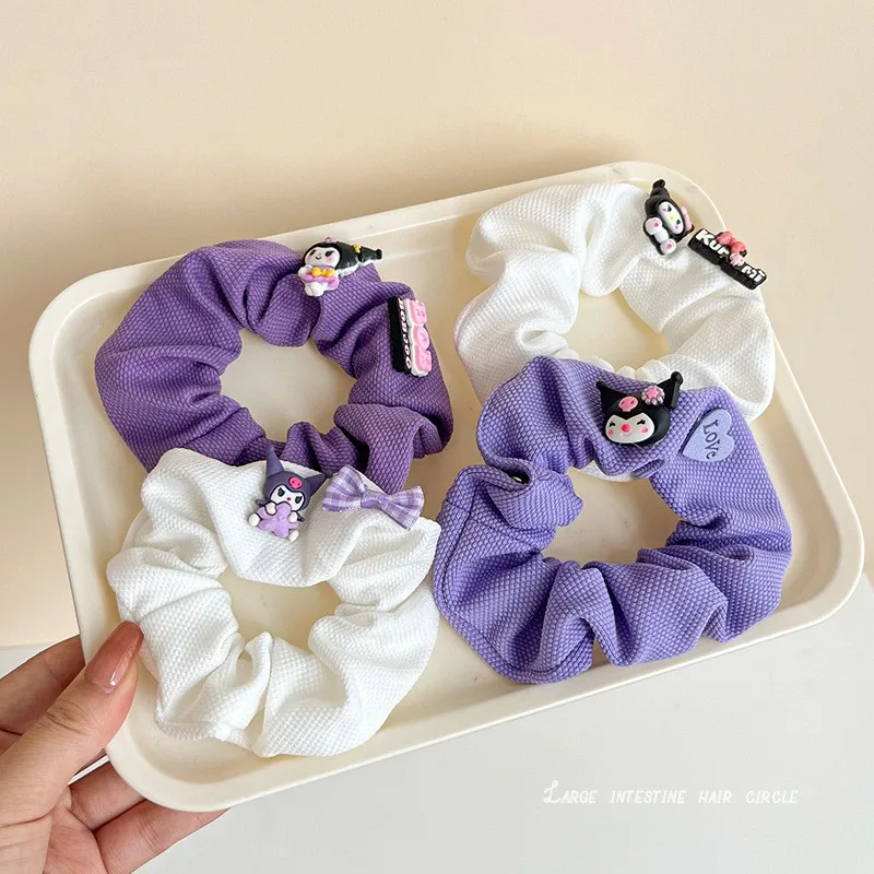 4 Pezzi/set Fasce Per Capelli Kawaii Per Ragazze Simpatico Cartone Animato Anime Fasce Elastiche Supporti Per Coda Di Cavallo Accessori Per Capelli Set Regalo - Foto 9