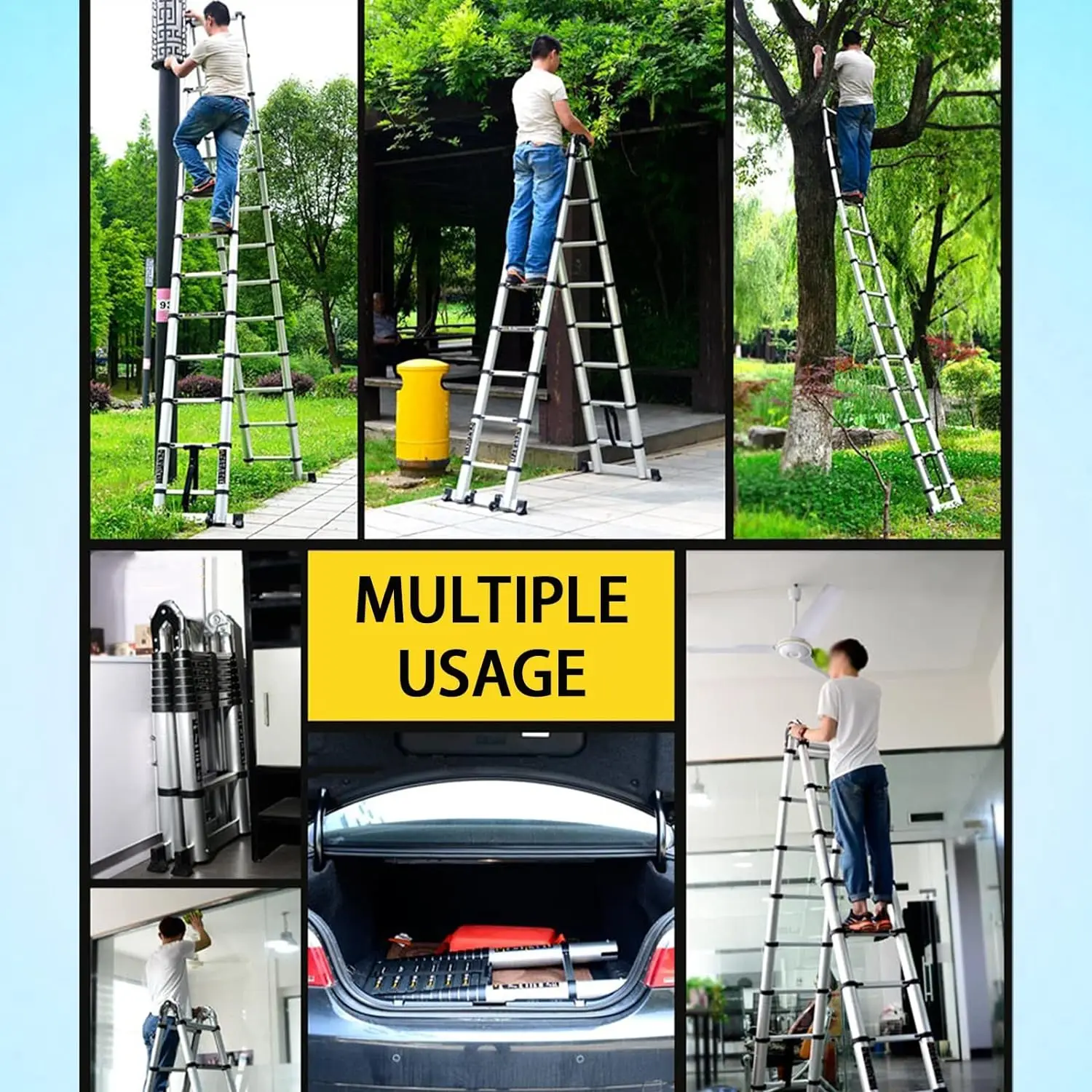 A-frame position of stainless steel ladder