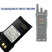 Baofeng DM-32 Battery 7.4V UV-32 Walkie Talkie Li-ion Rechargeable Battery 2500mAh BC-32UV Type-C Charge Two Way Radio Accessory 2
