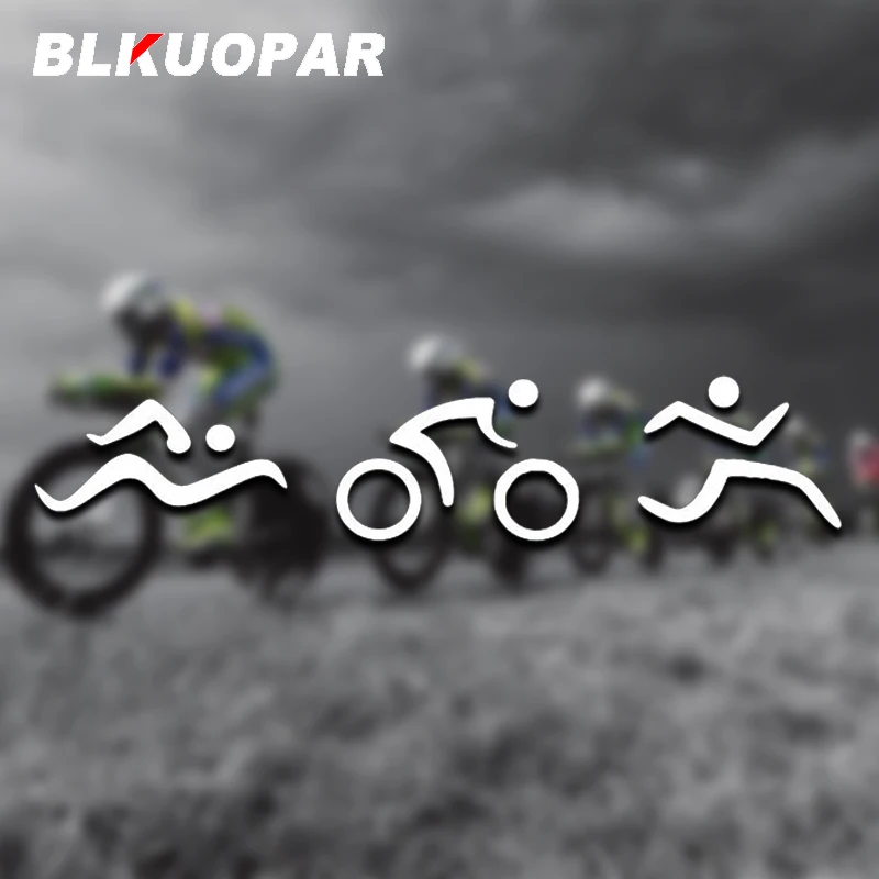 BLKUOPAR Swim Cycling Run Extreme Sport Silhouette Car Stickers Fashion blkuopar-swim-cycling-run-extreme-sport-silhouette-car-stickers-fashion