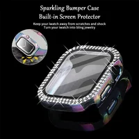 Starlight – coque pour Apple watch, 45mm 41mm 38-42-44mm 40mm, verre trempé diamant + protecteur d'écran pare-chocs, série 9 8 7 6 5 4 3 SE 3