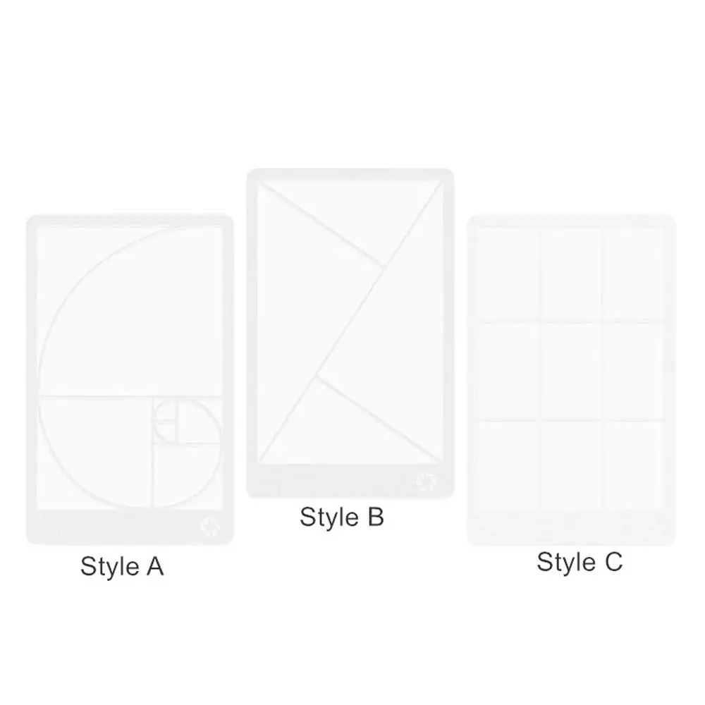 Kids Adults Transparent Viewfinder Ruler Composition Drawing Golden Ratio Ruler Clear Acrylic Fibonacci Viewer Photography camera viewfinder accessories