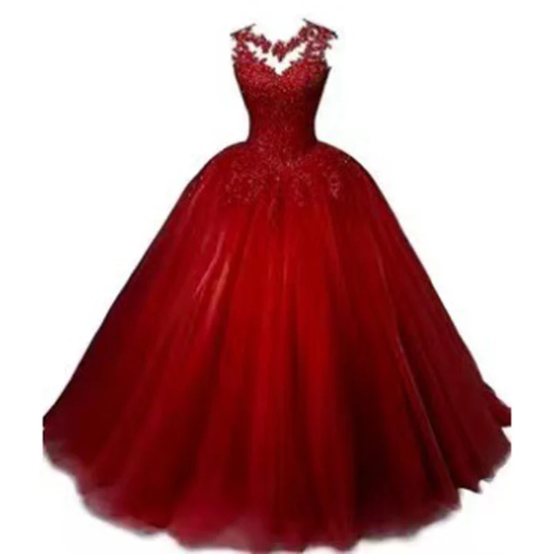 Ball Gowns Vintage Quinceanera Dresses Appliques Tulle Lace Prom Party Gowns Formal Graduation Dress Vestido De 15 Anos Sweet 16