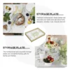 1pc Muslim Service Plate Eid Party Storage Plate Metal Square Tray (Golden) Eid Tray Snack Plate Party Supplies 4