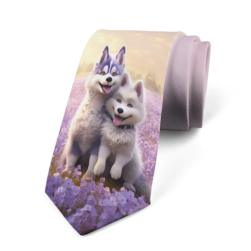 Cartoon Necktie 3D Printing Harajuku Fashion Kawaii Unisex 8CM Slim Dating Wedding Party Tie Cosplay