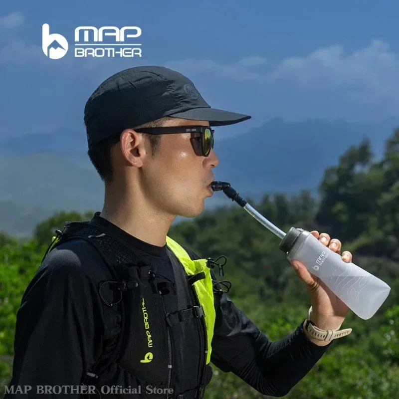 MAP BROTHER S005 250ml 420ml 500ml Soft Flask Folding Water Bottle TPU Can Hold Ice Cubes Running Hydration Pack Waist Bag Vest portable water bottle