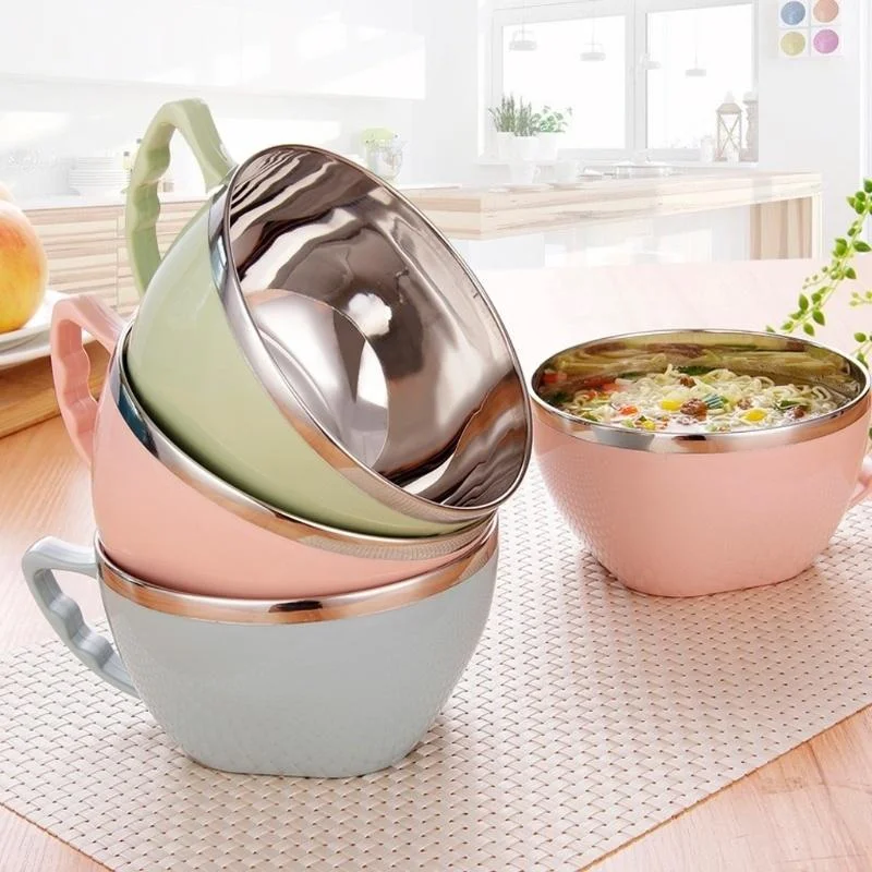 1PCS Stainless Steel Bowl with Handle 1