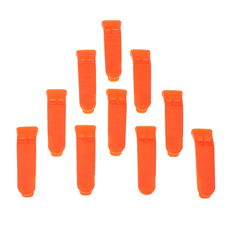 PP Plastic Outdoor Whistle 1/10Pcs Camping Hiking Survival Rescue Emergency Loud Sports Match Double Pipe Dual Band