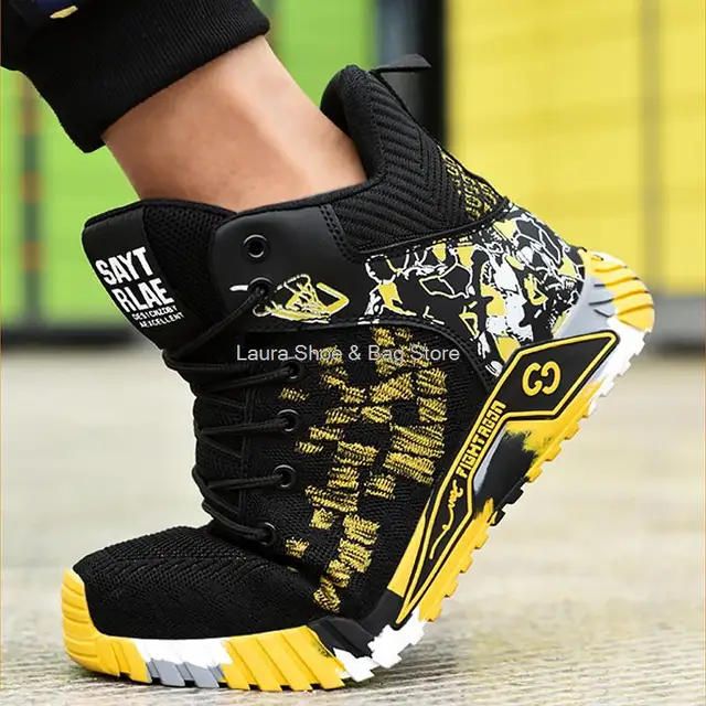High Top Safety Shoes Men Steel Toe Work Shoes Men Women Work Safety Boots Anti Smash Safety Indestructible Work Boot Breathable 6