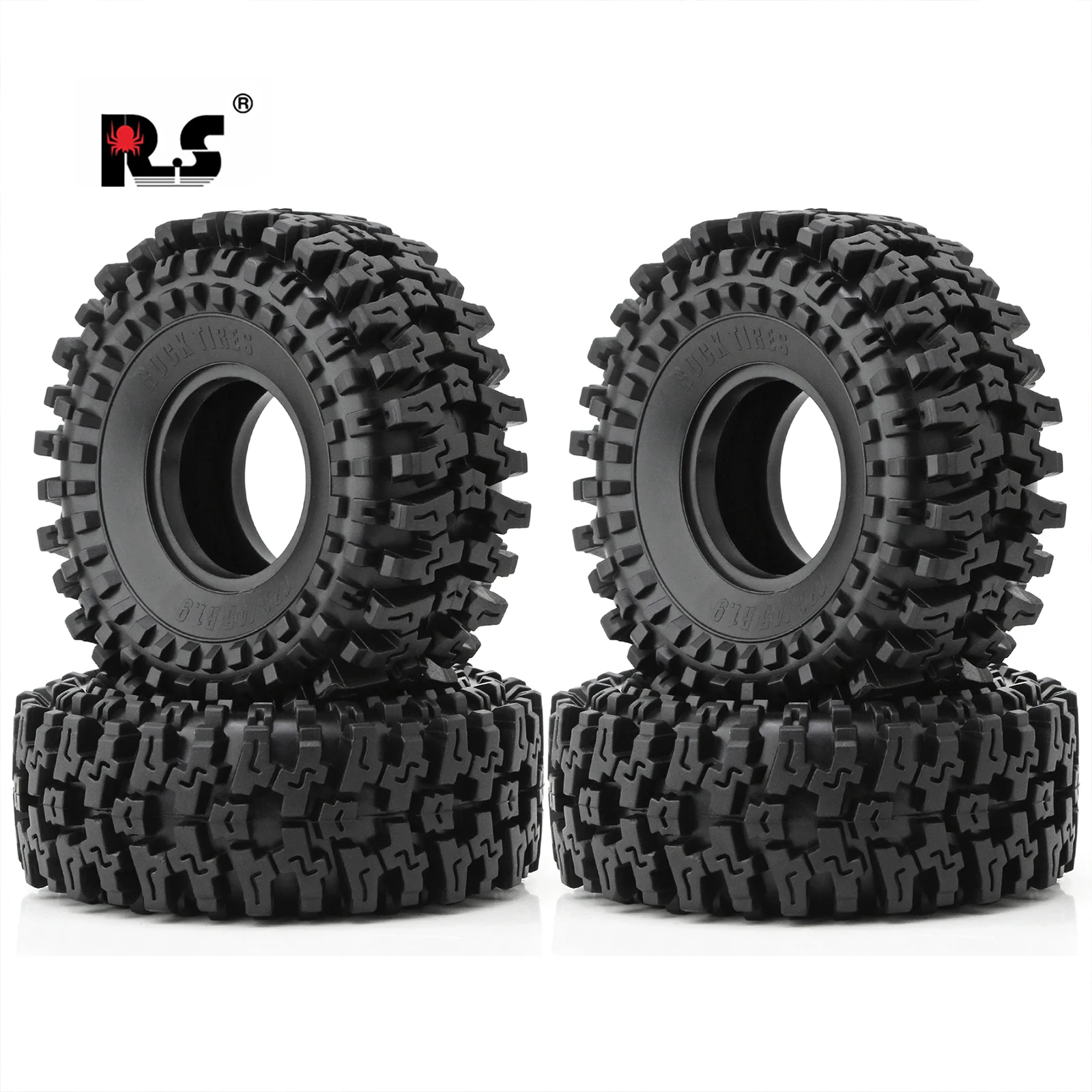 

RS RC 4PCS 1.9" Rubber Tyre / Wheel Tires for 1:10 RC Rock Crawler Axial SCX10 90046 AXI03007 Tamiya CC01 D90 D110