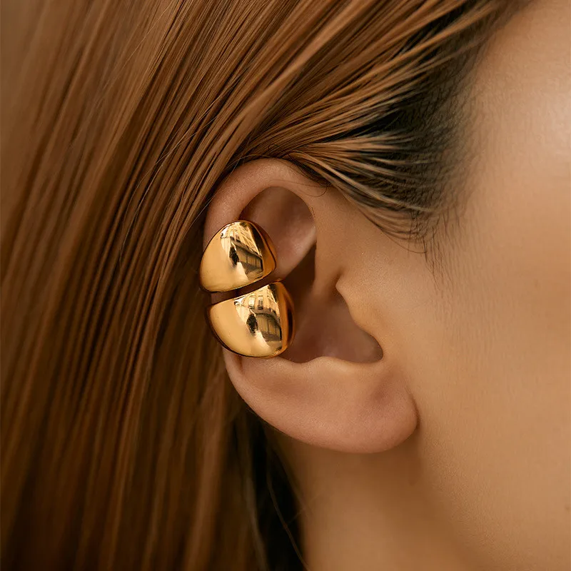 Trendy Irregular Geometric Metal Ear Cuff Clips Earrings for Women Men Punk Fake Cartilage Non-Piercing Jewelry Gifts ear clip earrings clip earrings ear clip