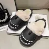 Winter Shark Slippers Woman Cotton Waterproof Sandals Indoor Non-slip Slides Plush Home Warm Couple Shark Flip Flops Flat Shoe 6