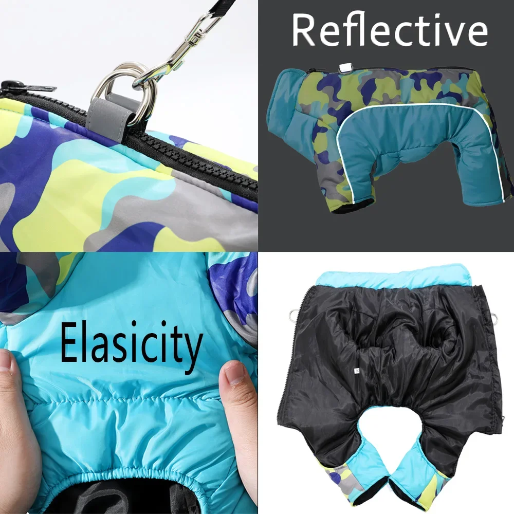 Winter Dog Jumpsuit Coat 3