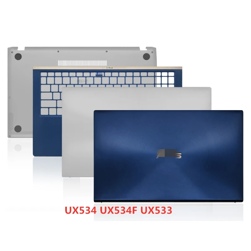 新しいノートパソコンforasus-zenbook-15-ux534-ux534f-ux533バックカバートップケース-フロントベゼル-パームレスト-ボトムベースカバーケース