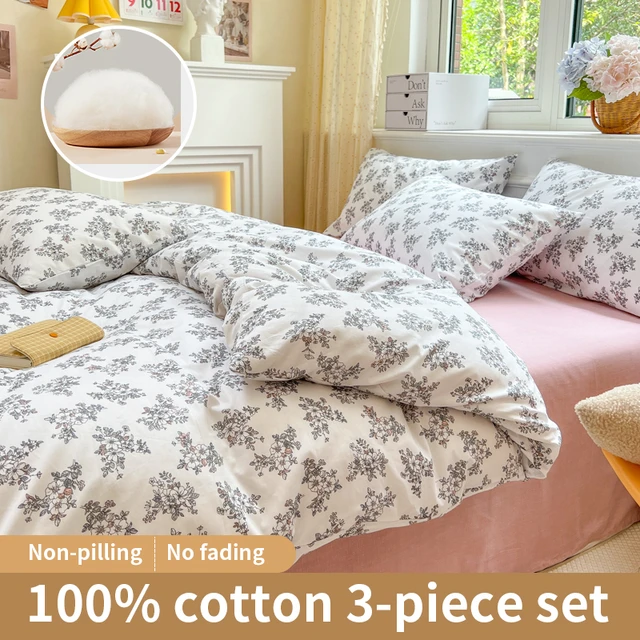 Parure De Lit 2 Personnes Luxury Floral Printed Duvet Cover Simple King  Size Bedding Set Comforter Bed Linen Single Queen Covers - AliExpress