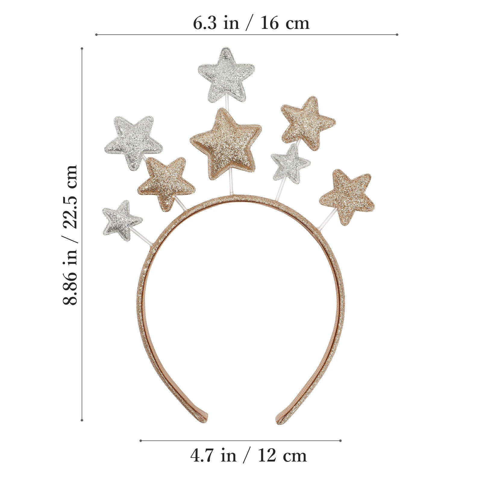 Christmas Glitter Stars Headband Party Headband Lovely Christmas Pentagram Hairband Birthday Hair Accessories For Kids