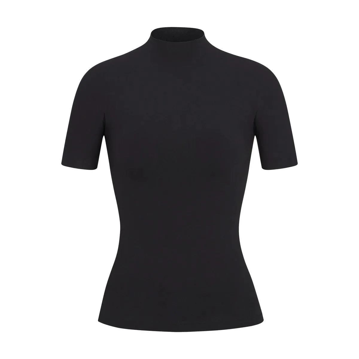 

Kim Kardashian semi-turtleneck short-sleeved T-shirt base top