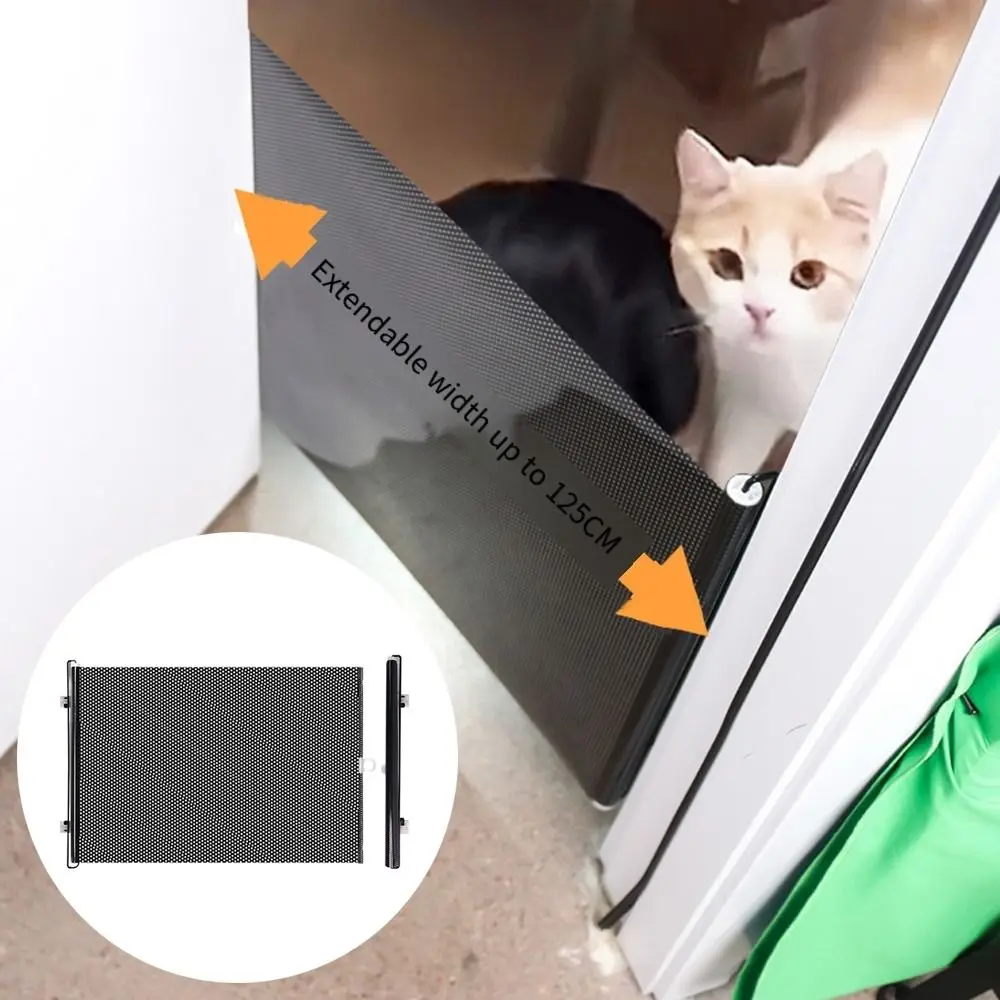 Durable Guard Retractable Fence Gate Barrier Folding Pet Network Fence Universal with Hook Baby Safe Guard Door Balcony