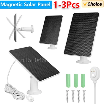 10W Solar Panel with Charging Cable Monocrystalline Solar Panel Charger IP65 Waterproof for Arlo Ultra/Ultra 2/Pro 3/Pro 4/Pro 3