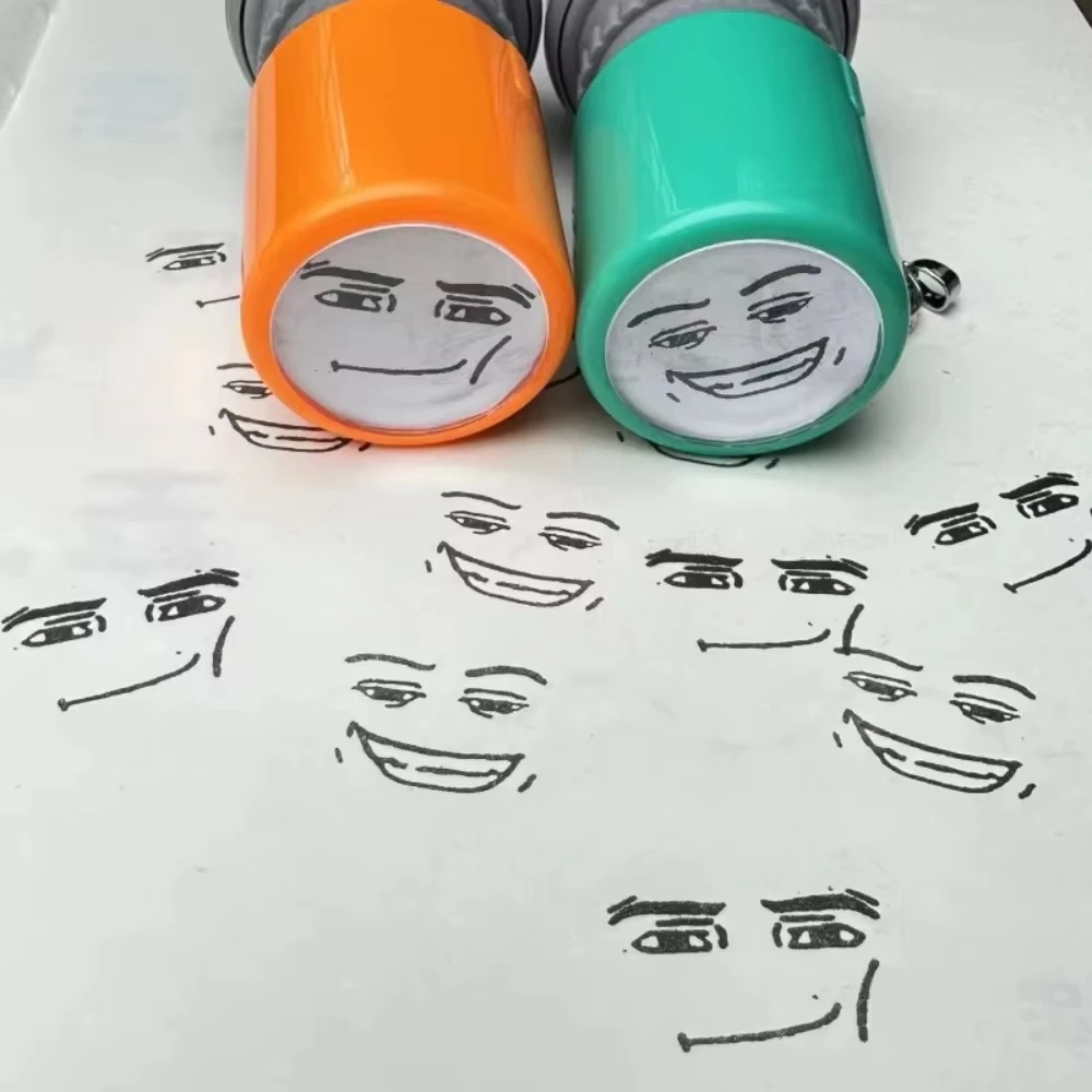 Prank Trick Engraved Funny Seal Stamp Self-Inking Printing Kids Stamp Creative Novetly Face Memes Seal Clear Stamps