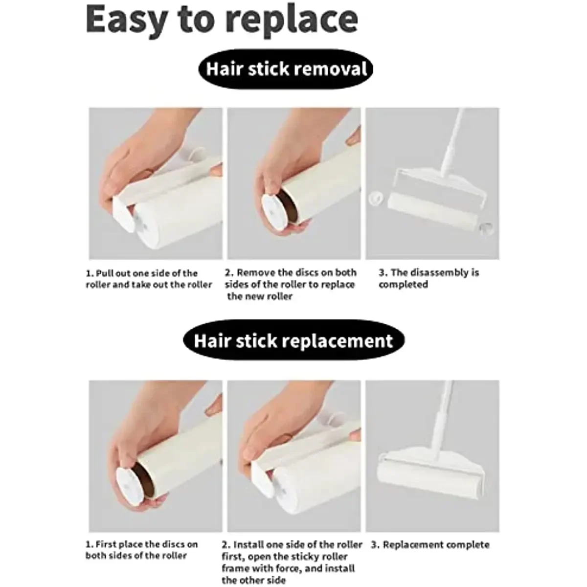 Lint Remover 24cm 16cm Wide Sticky with Long Handle Large Surface Pet Hair Dust Brush For Carpets Floors Curtains