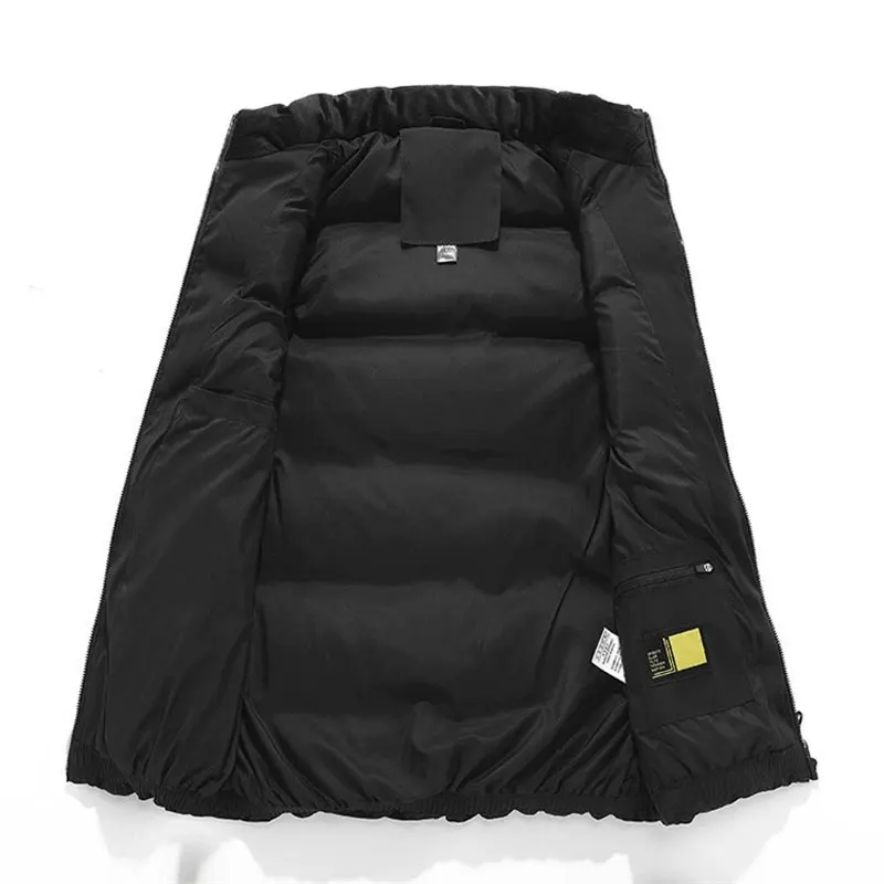 Winter Vest Men's Clothing Golf Padded Jacket Warm Waistcoat Windproof Light Vest Jacket Outdoor Sports Leisure Windbreak