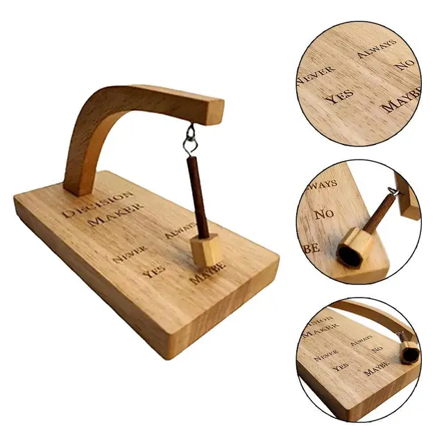 2022 New Wooden Decision Maker Magnetic Swing Pendulum Decision Desk Tabletop Game Toy Magic Novelty Decision Maker 2