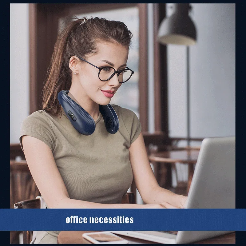 휴대용 목 에어컨, 목 선풍기 충전식 반도체 냉각 블레이드리스 선풍기 웨어러블 쿨러, 다목적, 2024 신제품 